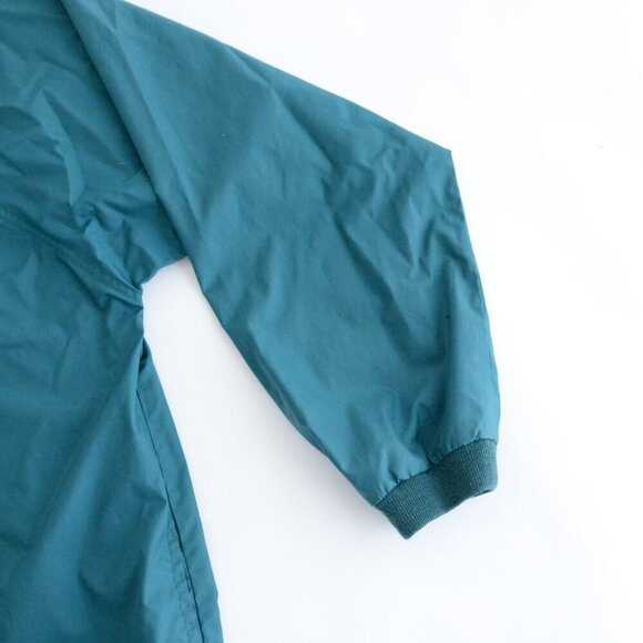 Vintage Hunter Green Nylon V Neck Golf Windbreaker Pull Over Jacket M-L - Picture 4 of 8